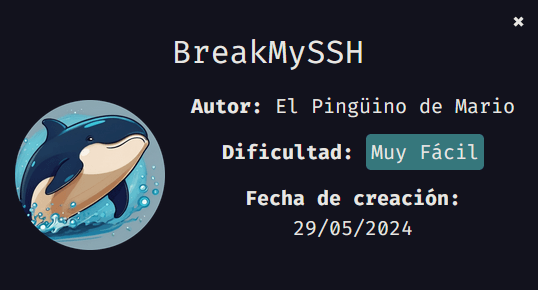 DockerLabs: Máquina BreakMySSH